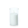 White 5cm x 7.5cm Pillar in 5.8cm x 12cm Glass